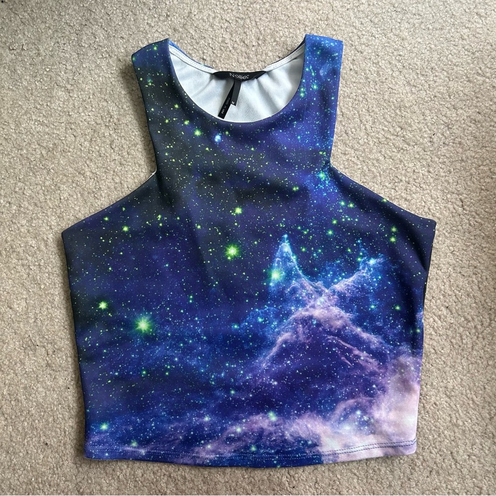 NWOT Galaxy crop top